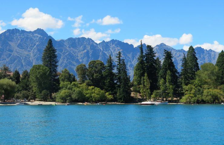 Scenic Blue Lake With Hills